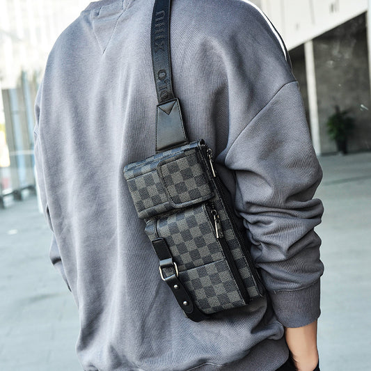 Bolsa Cruzada Hombre Estilo Coreano - Bolsa de Pecho Casual Versátil