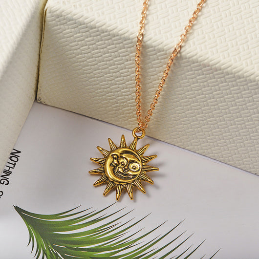 Collar de Cadena Clavícula con Cara de Sol Sonriente - Joya de Personalidad - Image 10