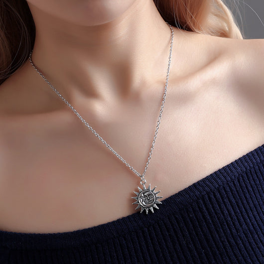 Collar de Cadena Clavícula con Cara de Sol Sonriente - Joya de Personalidad - Image 9