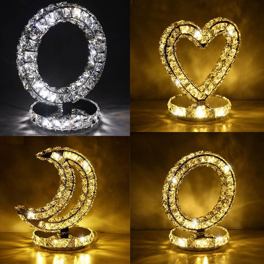 Lámpara de Mesa Nórdica de Cristal con Luz Cálida para Mesita de Noche