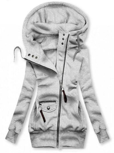 Chaqueta Slim con Capucha y Cordón Cosida - Image 8