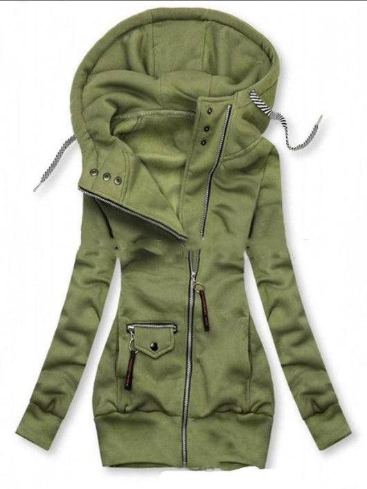 Chaqueta Slim con Capucha y Cordón Cosida - Image 11