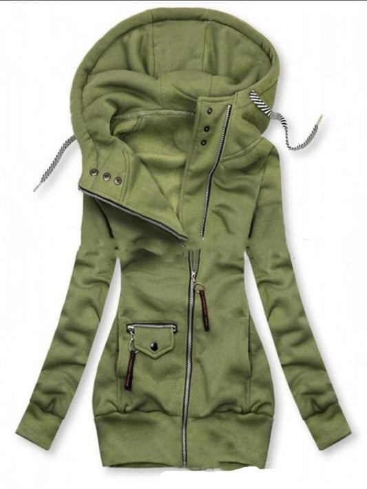 Chaqueta Slim con Capucha y Cordón Cosida - Image 2