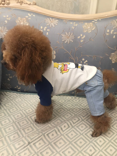Overol Denim para Perros - Ropa Versátil Primavera Otoño - Image 8