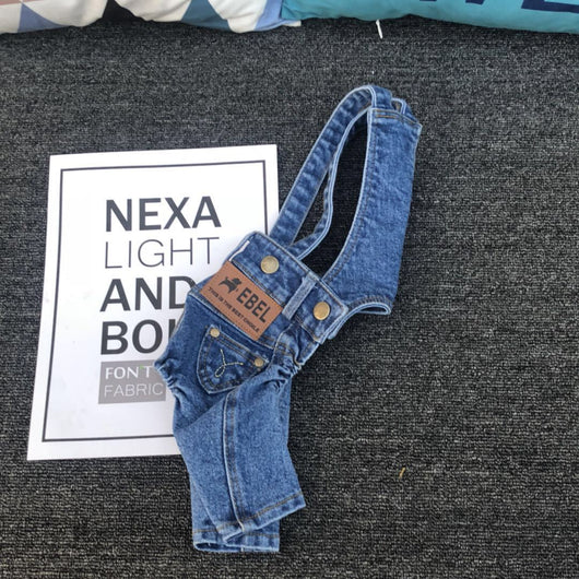 Overol Denim para Perros - Ropa Versátil Primavera Otoño - Image 3