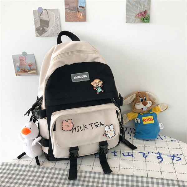 Mochila Escolar Coreana Harajuku - Estilo Minimalista para Estudiantes - Image 4