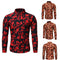 Camisa de Manga Larga Estampado Floral para Hombre