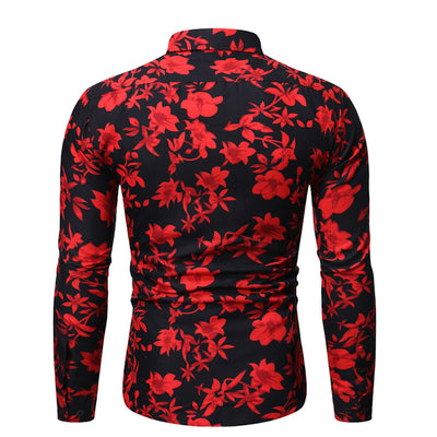 Camisa de Manga Larga Estampado Floral para Hombre - Image 3