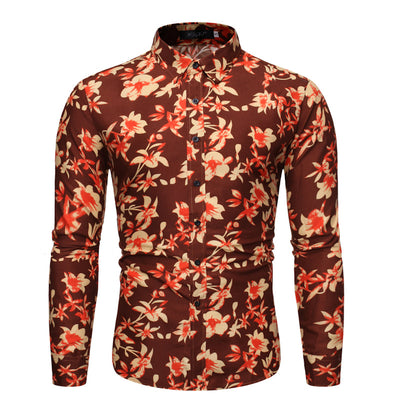 Camisa de Manga Larga Estampado Floral para Hombre - Image 2