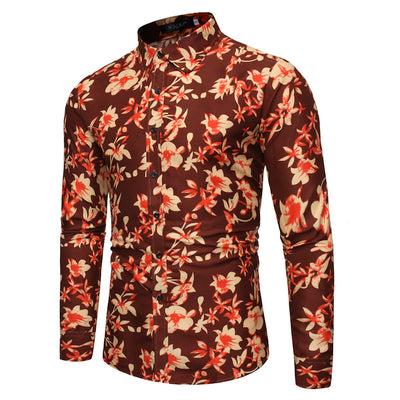 Camisa de Manga Larga Estampado Floral para Hombre - Image 5