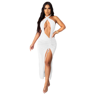 Vestido Plisado Elegante con Abertura Alta - Image 10