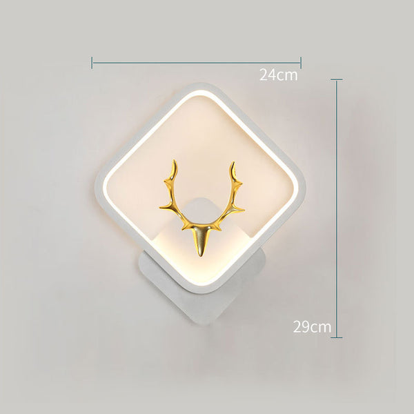 Lámpara de Pared Decorativa Cuernos de Ciervo Nordic con Control Remoto Regulable