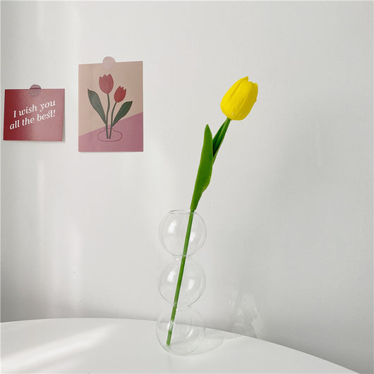 Florero de Cristal Transparente con Diseño de Bola Pequeña - Image 14