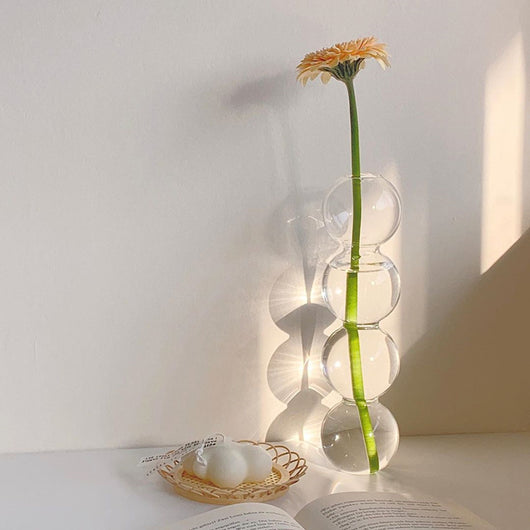Florero de Cristal Transparente con Diseño de Bola Pequeña - Image 2