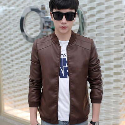 Chaqueta de Cuero PU Slim Fit para Hombre - Estilo Casual Moderno - Image 10