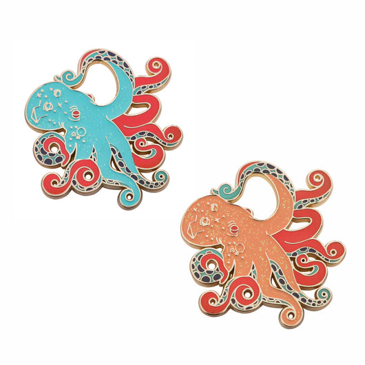 Broche Pareja Pulpo en Metal - Image 9