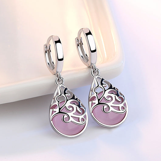 Aretes de Ópalo Lunar Plata 925 - Joyería Personalidad Mujer Estilo Trendy - Image 12