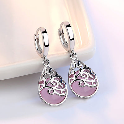 Aretes de Ópalo Lunar Plata 925 - Joyería Personalidad Mujer Estilo Trendy - Image 2