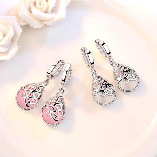 Aretes de Ópalo Lunar Plata 925 - Joyería Personalidad Mujer Estilo Trendy - Image 5