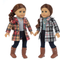 Conjunto de Ropa para Muñecas: Chaqueta a Cuadros con Jeans
