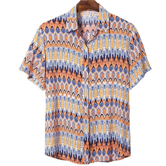 Camisa Floral Holgada de Manga Corta para Playa - Image 15