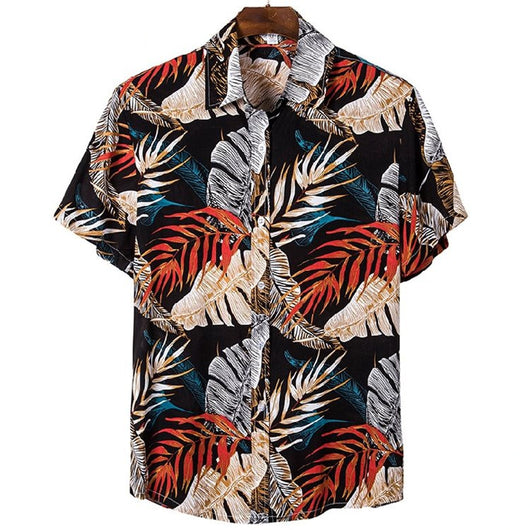 Camisa Floral Holgada de Manga Corta para Playa - Image 3