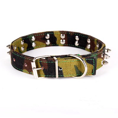 Collar de Lona Camuflaje con Púas para Mascotas - Image 9