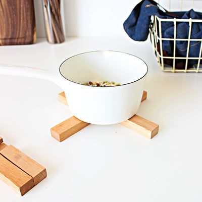 Salvamanteles Plegable de Madera de Haya Estilo Japonés para Mesa de Comedor - Image 2