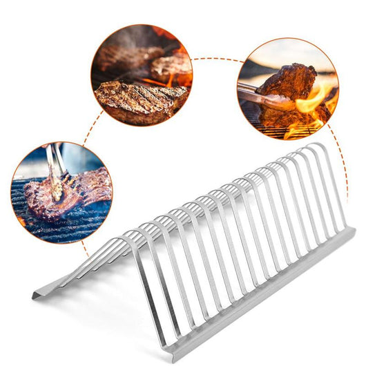 Soporte para Costillas y Ahumador de Acero Inoxidable - Accesorios BBQ Premium - Image 12