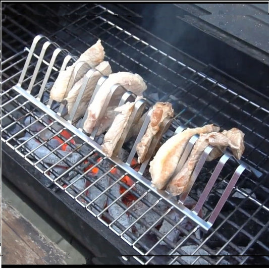 Soporte para Costillas y Ahumador de Acero Inoxidable - Accesorios BBQ Premium