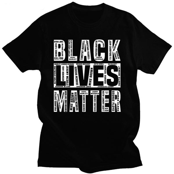 Camiseta de Algodón Europeo BLACK LIVES MATTER - Movimiento Social Unisex