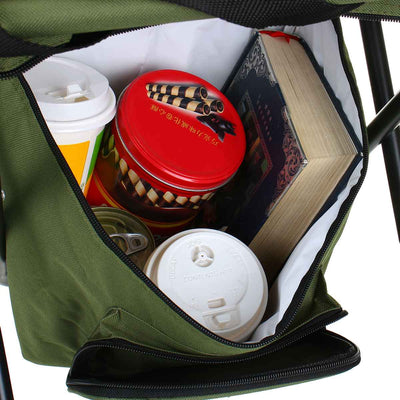 Silla de Camping Plegable con Mochila Térmica y Bolsa Enfriadora Portátil - Image 4