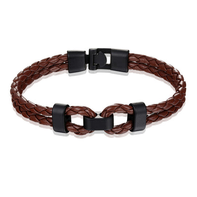 Pulsera de Cuero Tejida para Hombre - Diseño Versátil y Clásico - Image 7