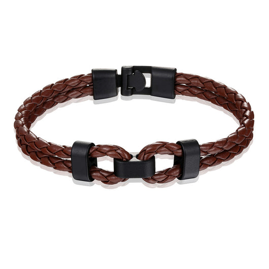 Pulsera de Cuero Tejida para Hombre - Diseño Versátil y Clásico - Image 7