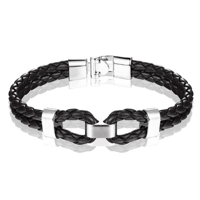 Pulsera de Cuero Tejida para Hombre - Diseño Versátil y Clásico - Image 10