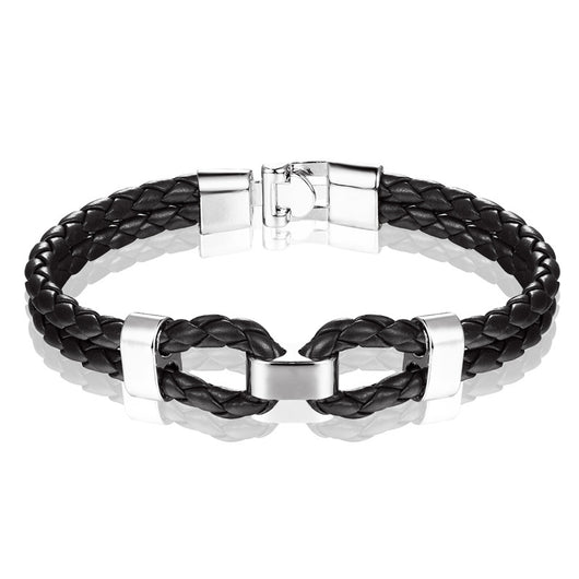 Pulsera de Cuero Tejida para Hombre - Diseño Versátil y Clásico - Image 10