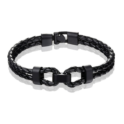 Pulsera de Cuero Tejida para Hombre - Diseño Versátil y Clásico - Image 9