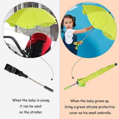 Sombrilla Ajustable 360° para Carrito de Bebé - Image 13
