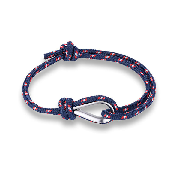 Pulsera Náutica Ancla Trenzada Unisex - Estilo Retro Europeo y Americano