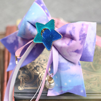Collar Artesanal Lotus con Moño y Encaje - Diseño Cielo Estrellado para Gatos y Perros - Image 12