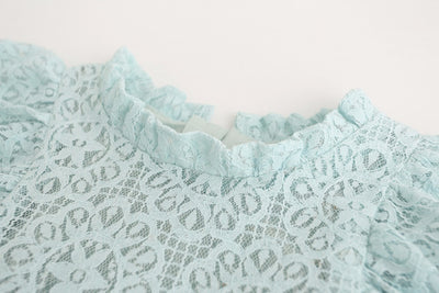 Vestido Princesa Hueco con Mangas Volantes de Encaje - Image 12