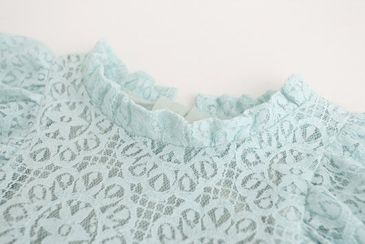 Vestido Princesa Hueco con Mangas Volantes de Encaje - Image 12