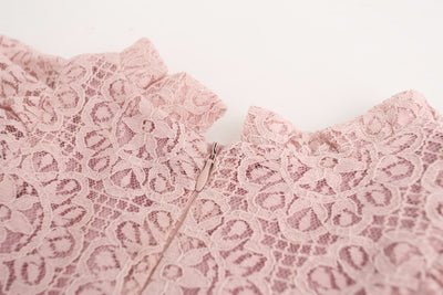 Vestido Princesa Hueco con Mangas Volantes de Encaje - Image 15
