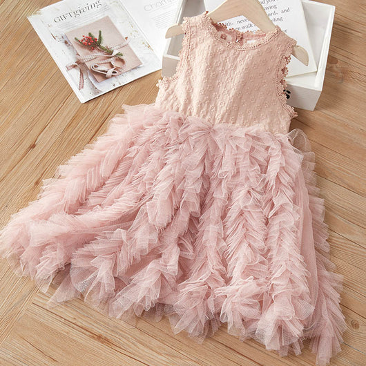 Vestido Princesa Hueco con Mangas Volantes de Encaje - Image 19