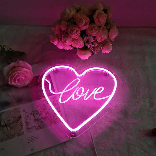 Lámpara Neon Diamante Decorativa - Luz Nocturna LED de Diseño Moderno