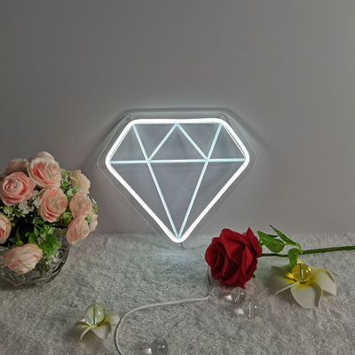 Lámpara Neon Diamante Decorativa - Luz Nocturna LED de Diseño Moderno - Image 2