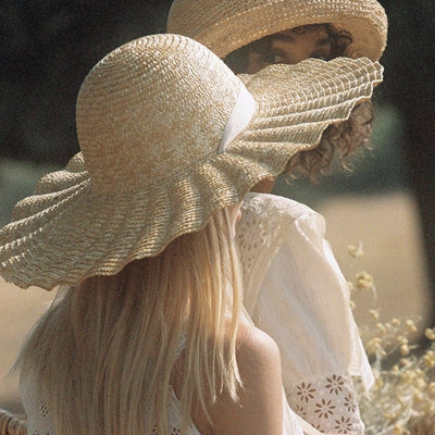 Sombrero Playero Ala Ancha Estilo Europeo Americano con Ondas Laterales - Image 4