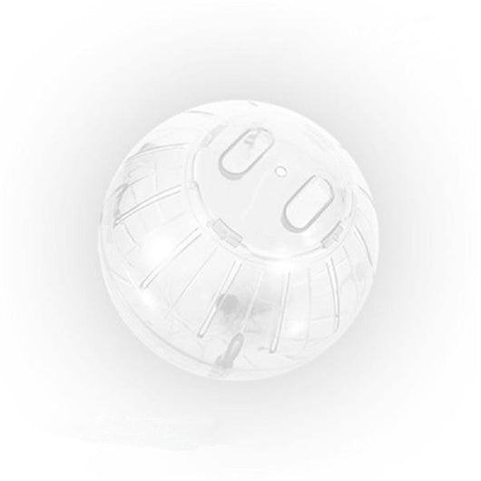 Translucent pink plastic hamster jogging ball with multiple ventilation slots for small pet exercise. - Image 8
