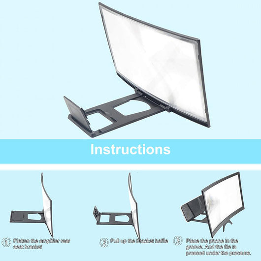 Amplificador de Pantalla 12 Pulgadas para Celular - Soporte Magnético para Películas y Contenido Digital - Image 9
