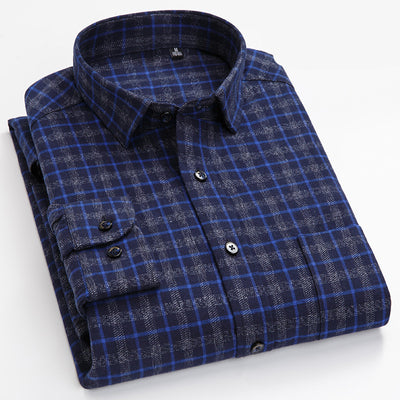 Camisa de Cuadros de Algodón Peinado para Hombre - Image 7